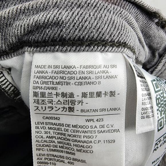 Levi's Women's Button Fly High Rise Wedgie Straight Gray Ankle Jeans Size 26 - Picture 5 of 10